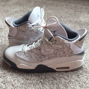 Jordan White and Gray Sneakers